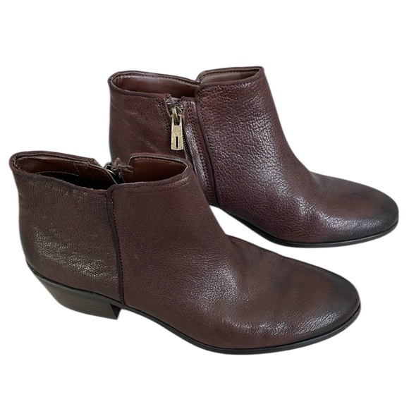 Sam Edelman Petty Ankle Bootie Chelsea Boot Shoes Brown Leather Women’s 7.5 - Picture 1 of 9